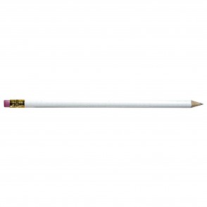 Bleistift White mit Radiergummi, weiß